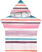 kaylz Poncho Beach Towel for Kids - Kids Wearable Beach Towel with Hood - Quick Dry Microfiber Swim Towels - Changing Poncho Pool Towels (75 * 65cm,Purple)