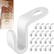 Clothes Hanger Connector Hooks, 20PCS Cascading Clothes Hangers for Heavy Duty Space Saving, Closet Space Saving Coat Rack Hanger Hooks, Stackable Hanger Extension Hook