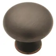 (5 Pack) 1-1/4 inch Avante Smooth Knob Bronze with Copper Highlights