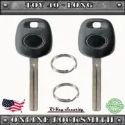 2 New Blank Keys For Many Lexus Vehicles 97-01 High-Security TOY40 Long Blade