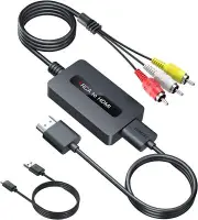 Male RCA to HDMI Cable Converter with and Cables, CVBS