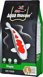 Aqua master Staple Koi Pond Fish Food Floating Pellets 36% High Protein with Probiotics - 5kg Size Large 7.5mm