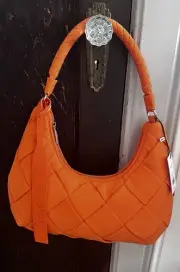 Jason Wu Quilted Persimmon Hobo Shoulder Bag Orange NWT