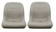 John Deere Gator Pair (2) Gray Vinyl Seats fit Turf TX TXTurf Worksite and XUV