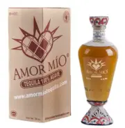 Tequila Amor Mío Añejo, 100% Agave, Handcrafted bottle, 750mL, 38%Alc