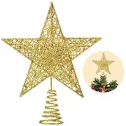 Christmas Tree Toppers Xmas Glitter Hollow Star Treetop Topper for Gold