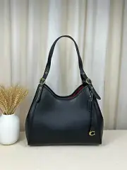 COACH Lori Shoulder Bag C4824 Black Women's Bag Outlet NEW