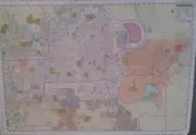 Omaha Council Bluffs Laminated Wall Map (R)