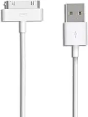 30 Pin Charger Cable Compatible with iPhone 4 4s 3G 3GS, iPad 1st 2nd 3rd Generation, iPod Touch, iPod Nano, iPod Classsic USB Sync & Charging Cord (1-Pack)