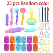 25PCS Modelling Dough Tools Play Toy Sets Cutters Tools Rolling Pin Crafts Clay.