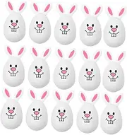 COSMEVIVI 24pcs Decorative Rabbit Shaped Empty Eggs for Fun Easter Party Supply Lightweight and Safe for Celebrations and present Giving