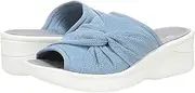 [LifeStride] BZees Women's Slide Sandal, Blue Lace, 7