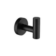 Unbranded Bathroom Towel Hook 6-Packs No-Drill Wall Mount Stainless Steel Black