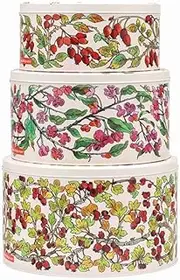 Elite Gift Boxes Emma Bridgewater - Birds in Hedgerow Set of 3 Round Cake Tins Nested 250(d) x 145mm (Large) 225(d) x 120mm (Medium) 198(d) x 105mm (Small), BH3146
