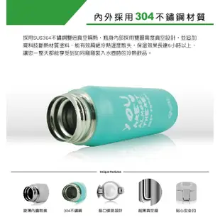 【人因科技】SS5002新負離子超輕量304保溫水壺