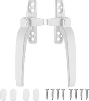 2 Pack Window Handles - Double Glazing Window Handle Replacement Kit, Right/Left Hand Design, Suitable for Windows Sliding Doors (White)