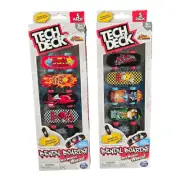 Tech Deck Bendy Eraser Boards 5 Pack Working Wheels Rubberized Fingerboards X2