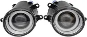 Car Fog Lights for Toyota for Yaris Hatchback 2006-2014 Front Bumper Fog Light Assembly Halo Ring Daytime Running Lamp Car Fog Light Car Front Bumper Fog Light