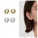 【HaNA 梨花】韓國浪漫共鳴．經格鏤空格紋圈圈小耳環