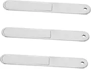3pcs Nail File Nail Tools for Women Nail Cleaner Tool Fingernail Cleaner Nail Supplies Manicure Tool Nail Salon Supplies Nail Trimming Files Nail Filler Stainless Steel Silver