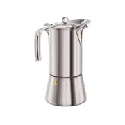 Euroline 2 EspressoCup 160ml Stovetop Stainless Steel Coffee Maker Moka Pot SLV