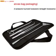 Aquarium Tools Set Scissor Tweezers Plants Wave Scissors Grass Stainless Cleanin