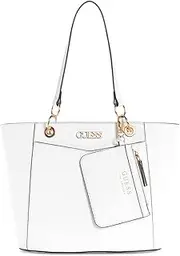[GUESS] Factory Zakaria Debossed Logo Carryall, White