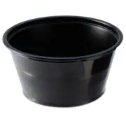 Fabrikal 9505137 Portion Cups, 2oz, Black, 250/sleeve, 10 Sleeves/carton