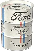 Nostalgic-Art Ford Mustang-Horse-Gift Idea for Car Accessories Fans, Metal Piggy Bank, Vintage tin Box, 600 ml