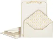 Vintage Stationery Paper and Envelope Set (Canary, 60 Sheets)