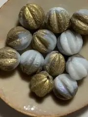 beads for jewelry making Czech glass Aster Melon beads