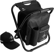 Backpack Cooler Chair Hat, Portable Thermal Backpack Seat, Ultralight Insulated,