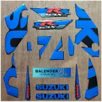 SUZUKI HITAM 原裝鈴木 GSX R 150 黑色藍色摩托車條紋 2016 2018