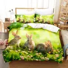 Lovely Baby Rabbit Easter Duvet Doona Cover Double Queen Bedding Set Quilt Cover