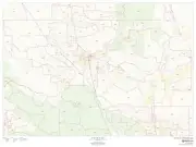 Kern County, California ZIP Codes Laminated Wall Map (MSH)