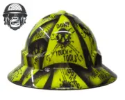 Custom Hydrographic Safety Hard Hat DONT TOUCH MY TOOLS PRO CHOICE WIDE BRIM