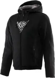 Dainese Bovisa, zip hoodie , color: Black/White , size: 58