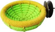 Handwoven Bird Nest Hanging Sleeping Bed Conure Cockatoo Parrot Toys Green