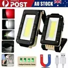 Rechargeable COB LED Work Light Portable Inspection Lamp Magnetic Folding Torch