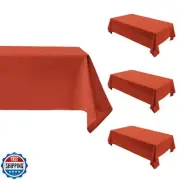 Comfonew 4 Pack Orange Fall Tablecloth - 60 x 102 Inch Rectangle Table Cloth,