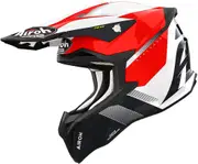 Airoh Strycker Blazer, motocross helmet , color: Red/White/Black , size: XL