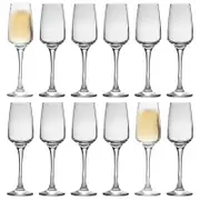 LAV 12 Piece Lal Champagne Flutes Set - Contemporary Stemware Glasses for Prosecco, Sparkling Wine - 230ml