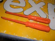 TWO Sibille Electric IS-18 - 3/8" X 6" Flat head Screwdriver 1000V Insulated