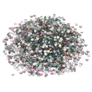 SS10/1440Pcs Glass Diamante Rhinestone, Man Made Gems, Purple Green Gradient