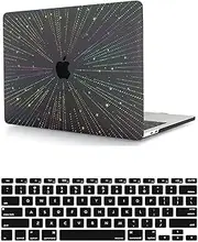 HLAAJJX Compatible with New MacBook Pro 15 inch Case 2019-2016 Release A1990 A1707 with Touch Bar and Touch ID, Plastic Laptop Case & Keyboard Cover Skin -Starry