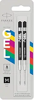 Parker Jotter Originals Gel Pen Refills | Smooth Black Gel Ink Refills | Medium Tip (0.7mm) | 2 Count