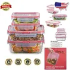 4-Pack BPA-Free Airtight Glass Storage Containers - Microwave & Dishwasher Safe