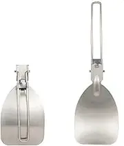 Camping Spatula Stainless Steel - Folding Cooking Flat Frying Shovel - Corrosion&Heat?Resistant, Space-Saving, Lightweight - Portable Kitchen Tools for Outdoor Camping Hiking Barbecue Home