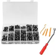 240pcs NUZAMAS Car Retainers Clips Auto Plastic Fasteners Kit Car Body Fixed Clip Bumpers Auto Push Pin Rivets Set with Fastener Remover Compatible with Ford Honda Toyota