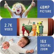 Digital Camera, Kids Camera with 32 GB SD Card for Teens Boys and Girls (Black)